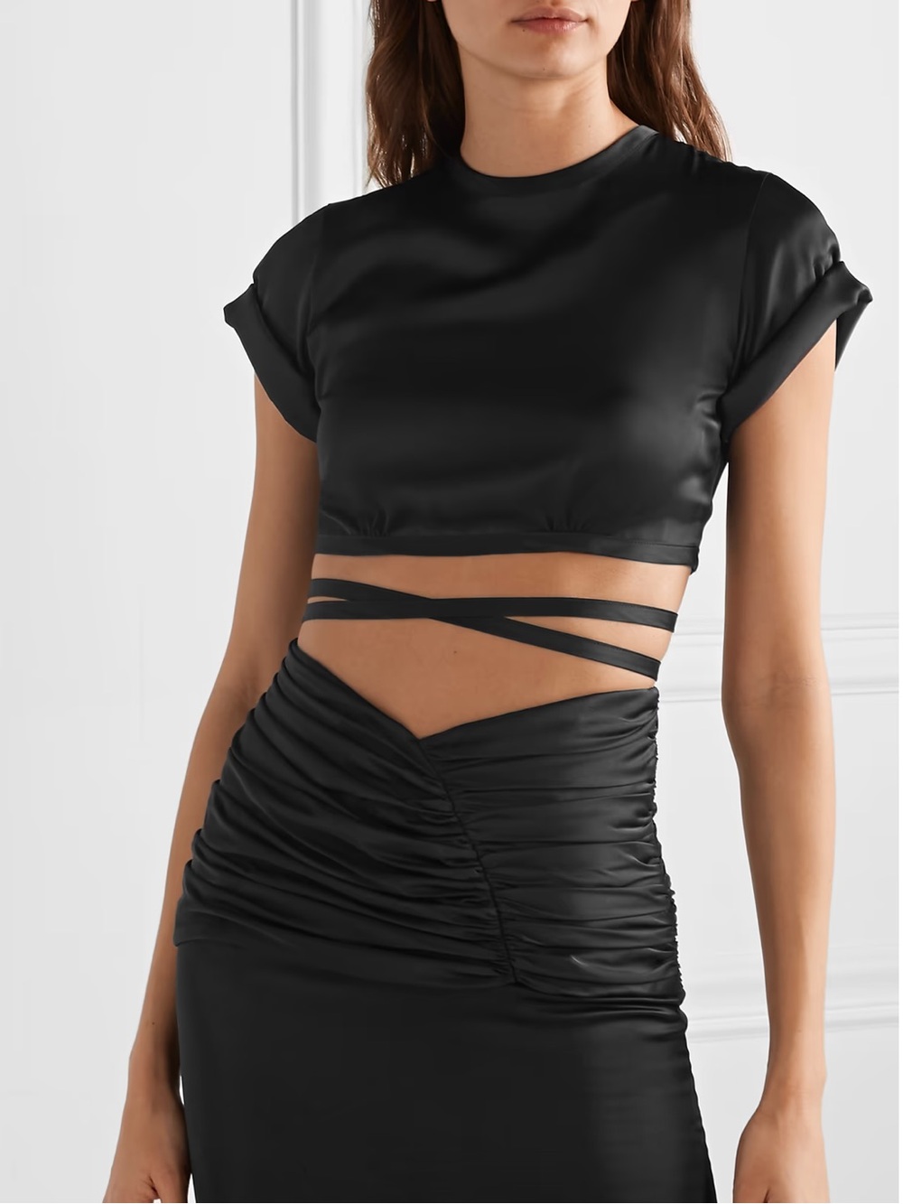 NWT Orseund Iris Le Club Satin Top Black - Picture 3 of 10